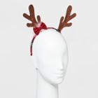 No Brand Metal With Glitter Faux Leather And Holographic Snowflakes Headbands -