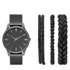 Men's Mesh Strap Watch Set - Goodfellow & Co Black