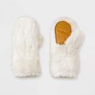 Women's Mittens And Gloves - Universal Thread Cream Faux Fur One Size, Women's, Ivory