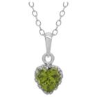 3/4 Tcw Tiara Peridot Crown Pendant In Sterling Silver, Women's