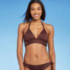Women's Faux Wrap Bikini Top - Kona Sol Mulberry Brown