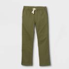 Boys' Stretch Straight Fit Woven Pull-on Pants - Cat & Jack Green