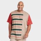 Houston White Adult Plus Size Short Sleeve T-shirt - Tan Multi