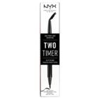 Nyx Professional Makeup Two Timer Dual Ended Eye Liner Black