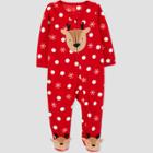 Baby Girls' Dotted Snow Footed Pajama - Just One You Made By Carter's Red Newborn