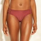 Women's Strappy Side Bikini Bottom - Xhilaration Clay