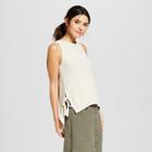 Women's Side-tie Sweater Tank Top - Universal Thread Oatmeal