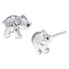 Distributed By Target Sterling Silver Elephant Stud Earrings - Silver, Size: L: