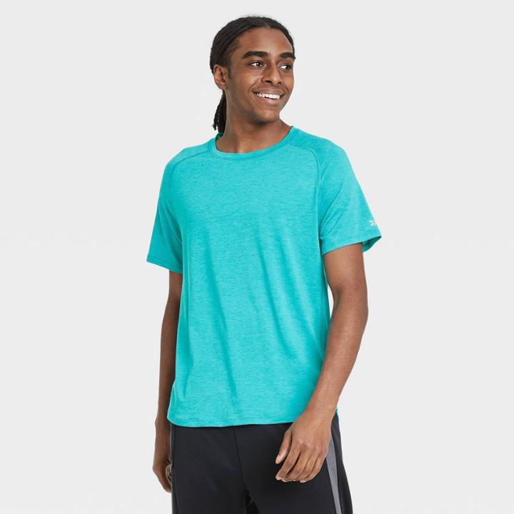 Men's Big & Tall Short Sleeve Run T-shirt - All In Motion Turquoise Xxxl