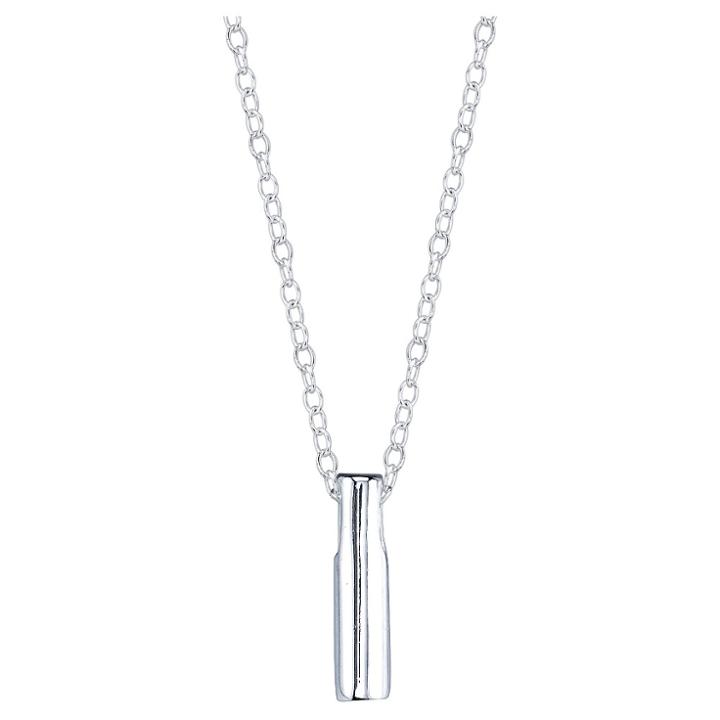 Distributed By Target Women's Sterling Silver Cylinder Station Necklace -