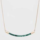 Half Moon Clear Acrylic Necklace - A New Day Jade/gold, Women's, Green