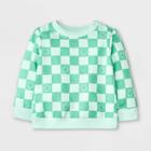 Baby Checkerboard Sweatshirt - Cat & Jack Green Newborn