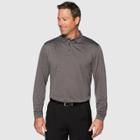 Jack Nicklaus Men's Long Sleeve Golf Polo Shirt - Gray Heather