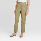 Women's High-rise Straight Leg Cropped Pants - A New Day Olive