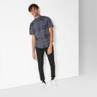Men's Bandana Print Short Sleeve Button-down Shirt - Original Use Oceanique