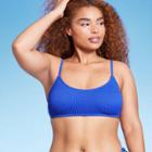 Women's Smocked Bralette Bikini Top - Wild Fable Cobalt