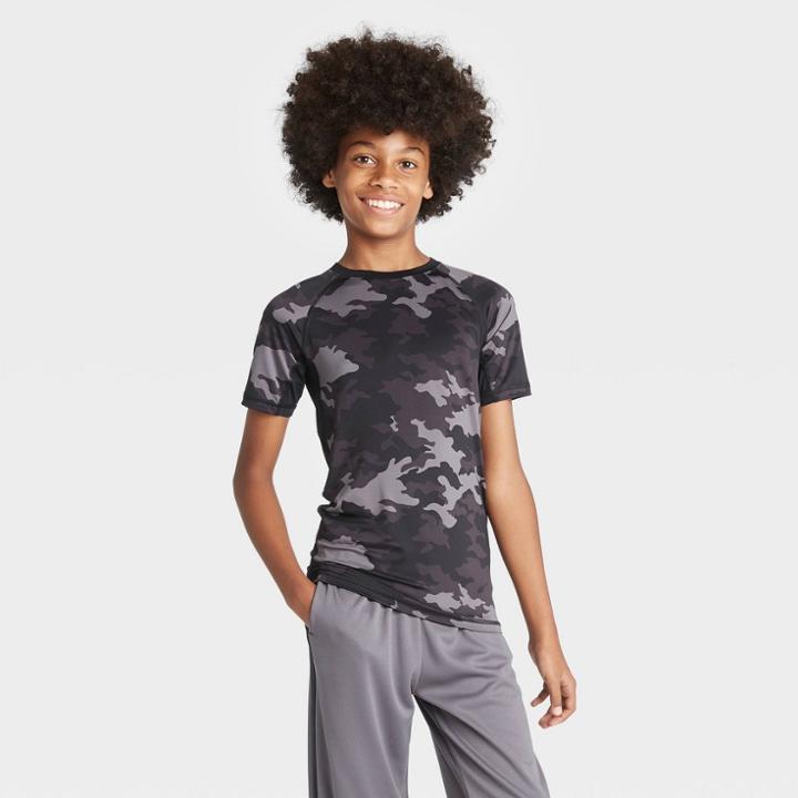Petiteboys' Short Sleeve Fitted Performance T-shirt - All In Motion Black