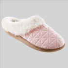 Isotoner Women's Quilted Recycled Jersey Bridget Hoodback Slippers -