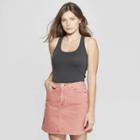 Women's Rib Racerback Tank Top - Universal Thread Charcoal (grey)