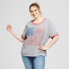 Women's Plus Size Party In The Usa Short Sleeve Graphic T-shirt - Lyric Culture (juniors') Heather Gray