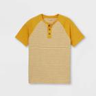 Boys' Baseball Henley Short Sleeve Shirt - Cat & Jack Yellow