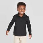 Toddler Boys' Uniform Polo Shirt - Cat & Jack Black