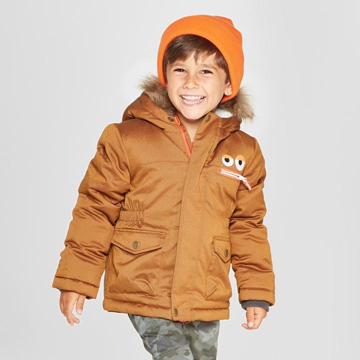 Toddler Boys' Robot Parka - Cat & Jack Brown