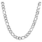 Men's West Coast Jewelry Stainless Steel Beveled Figaro Chain Necklace