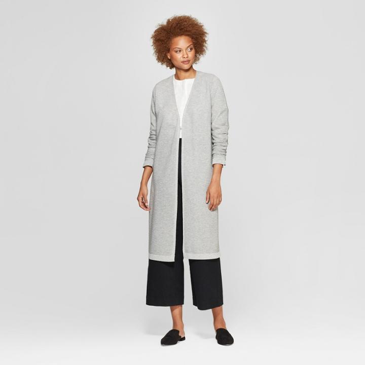 Women's Long Sleeve Front Open Cardigan - Prologue Gray