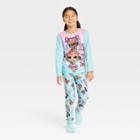 L.o.l. Surprise! Girls' Lol Surprise 2pc Pajama Set With Cozy Socks - Pink/aqua Blue