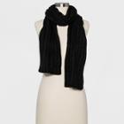 Men's Rib Knit Scarf Cold Weather Scarves - Goodfellow & Co Black