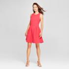 Women's Sleeveless Fit & Flare Ponte Dress - A New Day Dark Pink