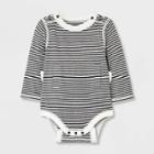 Baby Girls' Striped Adaptive Long Sleeve Bodysuit - Cat & Jack White/black