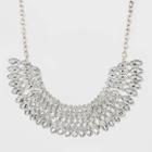 Sugarfix By Baublebar Stacked Crystal Statement Necklace - Clear, Women's