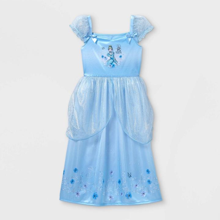 Girls' Disney Princess Cinderella Nightgown - Blue