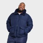 Men's Big Heavy Puffer Jacket - All In Motion Navy Blue