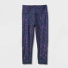 Girls' Performance Cropped Leggings - All In Motion Navy Blue