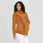 Maternity Long Sleeve Chenille Sweater - Isabel Maternity By Ingrid & Isabel Gold