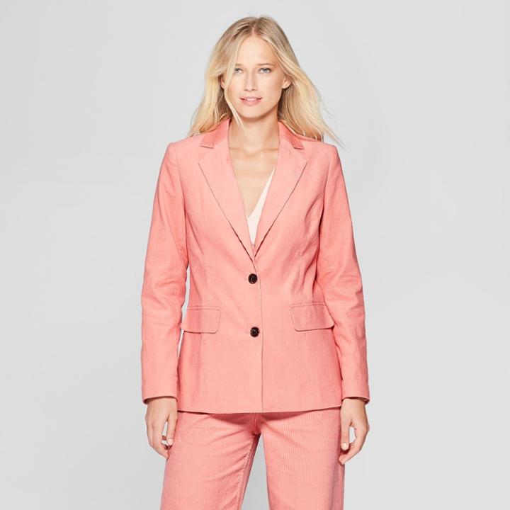 Women's Corduroy Blazer - Who What Wear Pink