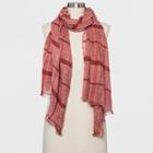Women's Striped Oblong Scarf - Universal Thread Rose (pink)