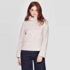 Women's Regular Fit Long Sleeve Turtleneck Pullover - A New Day Tan