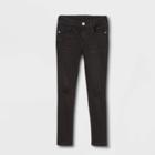 Girls' Distressed Skinny Mid-rise Jeans - Art Class Black