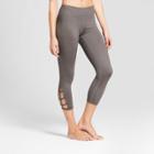 Women's Comfort Crop Lattice Leggings - Joylab Eiffel Tower Gray
