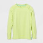 Girls' Quick Dry Upf 50+ Long Sleeve Swim T-shirt - All In Motion Bright Yellow