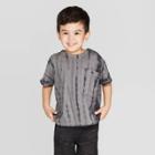 Toddler Boys' Short Sleeve Tie Dye Pocket T-shirt - Art Class Black