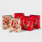 5ct Deer & Snowflakes Gift Bags - Wondershop