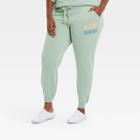 Women's With The Beatles Plus Size Graphic Jogger Pants - Green