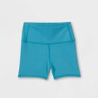 Girls' High-rise Tumble Shorts - All In Motion Teal Blue