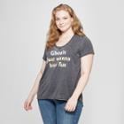 Women's Plus Size Short Sleeve Ghouls Just Wanna Have Fun Graphic T-shirt - Grayson Threads (juniors') Black