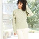 Women's Pointelle Crewneck Pullover Sweater - A New Day
